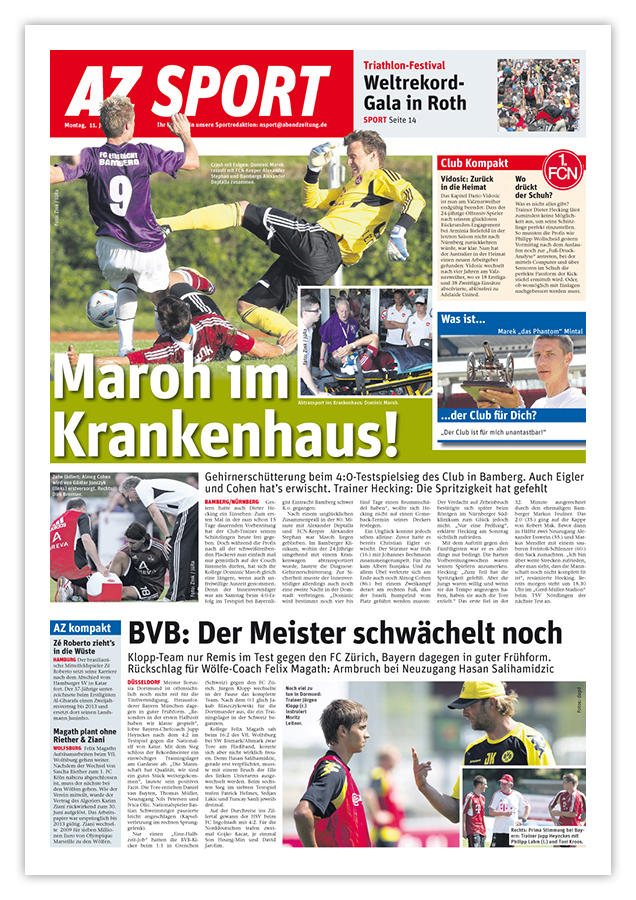 Abendzeitung Nürnberg – Referenzseite Sport